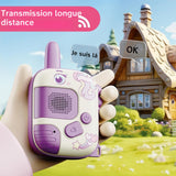 Talkie walkie enfants 2 PCS 300m distance de communication sans obstacle jouet interactif parlant de dessin animé avec cordon