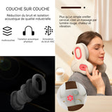 Masseur cervical électrique portable cou compresse chaude lumière rouge massage avec fonction musique bluetooth réduction bruit