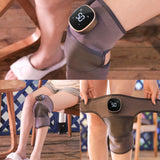 Masseur de genou 3 en 1 34-46cm réglable avec affichage numérique massage par vibrations/compresses chaudes masseur de genoux