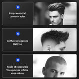 Tondeuse cheveux 110-240V USB 0.5-3mm Smart LED LCD affichage numérique tondeuse à cheveux électrique tondeuse à cheveux en métal