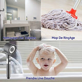 Pomme de douche pressurisée Mode 3 vitesses 4 cartouches filtrantes Tuyau 150cm Connexion universelle Pomme de douche pressurisée