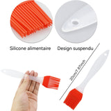 Pinceau cuisine silicone alimentaire rouge résistance aux hautes températures sans perte de poils brosse à huile pour barbecue