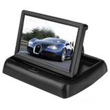 caméra de recul 9-36V 16:9/4:3 Avec Écran pliable de 4,3 pouces HD Entrée AV grand angle universelle  caméra de recul de voiture