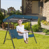 Housse de remplacement pour balançoire jardin Tissu Oxford bleu Housse de balançoire pour auvent Housse balançoire pour extérieur