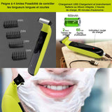 Tondeuse corps  15x3,7cm 5v 600mah usb rechargeable lavage complet du corps tondeuse pour le corp tondeuse à cheveux humide/sec