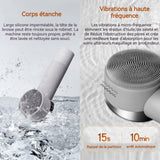 Brosse Nettoyante Visage Électrique 5 niveaux d'intensité Compresses chaudes Vibrations à haute fréquence Brosse nettoyante visage
