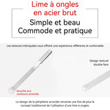 Lime à ongles 13cm en acier inoxydable lime à ongles double face givrée pour manucure outils pour les ongles usage domestique