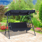Auvent de Balançoire Noir Housse  remplacement pour Balançoire Housse de balançoire Balançoire de terrasse Siège de jardin Canopy