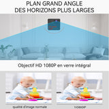 Caméra surveillance 1080p HD vision nocturne caméra USB vidéo camera surveillance wifi exterieure sans fil pack videosurveillance