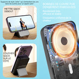 Batterie externe magnétique 10000mAh PD22.5W avec iphone et connecteur type-C Chargement rapide sans fil 15W batterie externe noir