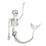 Ornement Halloween Sirène Squelette 80CM   Design pliable Décoration de scène d'horreur  Convient à la décoration d'Halloween