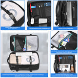 Sac à dos 46cm x29cm x19cm sac à bandoulière sac à bagages sac à antivol avec serrure à combinaison capacité sac multifonctionn