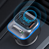 T73 Bluetooth Car Charger 18W MP3  Car Charger Voice Call  FM Transmitter Universal Quick  Charger  Car  USB Port Car Charger