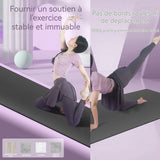 Tapis de yoga Antidérapant Tapis de gymnastique Tapis de Pilates Tapis de sport 5mm PU Dimensions 183x68cm noir