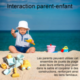 Ensemble de jouet de plage 6PCS avec véhicule de dragage de sable jeux de plage jouet de plage enfant jouets plage jouets sable