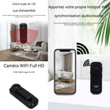 Caméra corporelle portable grand angle de 120 degrés wifi 1920x1080 HD vision nocturne mini caméra corporellee avec clip arrière