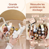 Trousse de maquillage sac de rangement cosmétique portable sac de maquillage fait à la main trousse de toilette fait à la main