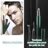Tondeuse Nez 3 en 1 600mAh 3W  Rasage en douceur Tondeuse à poils de nez Lame lavable Utilisation humide et sèche Chargement USB