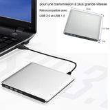 Lecteur blu-ray usb 3.0 lecteur graveur optique cd dvd externe bluray drive cd dvd bluray externe portable compact plug and play