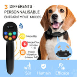 Anti-aboiement 21x 6cm 9 niveaux d'intensité Anti-explosion intelligent Pour chiens de taille moyenne et grande Laisse pour chien