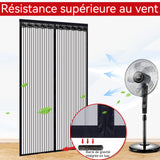 Rideau de porte 80x200cm rideau de porte anti-moustique rideau de séparation rapide fermable moustiquaires fines pour fenêtres