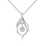 s925 sterling silver classic romantic pendlace female simulation diamond a carat fashion design temperament hundred