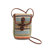 Sacoche 13x5x18cm paille à la mode et polyvalent printemps et été nouveau sac tissé voyage de plage sac à bandoulière personnalisé