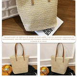 Sacoche 38x13x33cm paille à la mode et polyvalent printemps et été nouveau sac tissé voyage de plage sac à bandoulière personnalisé