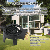 Réchaud à gaz portable pour camping avec en 3 robinets puissance 9000 wréglable pour camping festivals sorties pêche pique-nique