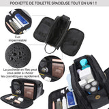 Trousse de toilette 26.5x15x16CM grande capacité Imperméable suspendu trousse de maquillage étanche sac voyage organisateur pratique