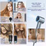 Ensemble de brosse soufflante 5 en 1 1100w 3 niveaux réglables avec ions négatifs peigne à air chaud brosse chauffante portable