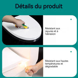 Abattant WC C® 36,5x45cm Matériau PP Accessoires pour toilettes Renforts anti-casse Couvercle à fermeture lente et silencieuse