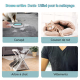 Brosse de toilettage pour animaux en silicone 6,2x3x19cm 3 en 1 enlever l'excès de poils/masser/nettoyer brosse chiens et chats