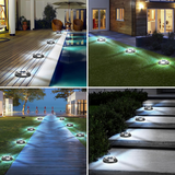 Lampe solaire extérieur 8 pièces lampe solaire au sol eclairage solaire encastrable sol pour chemins pelouse terrasse borne solaire
