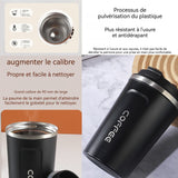 Mug Isotherme 510ml tasse thermos à café à affichage numérique intelligent doublure en acier inoxydable 304 conception étanche
