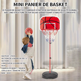 Panier de basket 40x28cm diamètre 25cm relevable sur une de 1,7m panier de basket avec 1 pompe et 2 balles enfant panier de basket