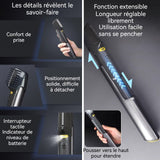 Tondeuse cheveux 24x3,5cm Acier inoxydable+ABS 3 en 1 Silencieux Longueur réglable Rechargeable par USB Compact et portable Rasoir