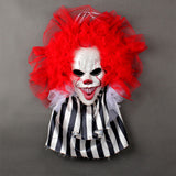 Couronne de clown d'Halloween   50*62cm  Décoration murale  Clown effrayant à modeler  Convient à la décoration d'Halloween