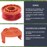 Couvercle de bobine et ligne tondeuse gazon avec bobine ligne bobine ensemble bobine fil jardin outil rechange bobine ligne rose