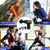 Pistolet de Massage professionnel 6mm avec 4 têtes de massage 6 vitesses affichage LED pour Soulagement de la Douleur Musculaire