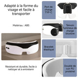 Masseur oculaire 5W Masque chauffant pour les yeux Compresse chaude à température constante de 45 degrés Celsius Bande élastique