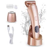 Épilateur 800mah 2 en 1 Tondeuse bikini épilation du visage écran LED rasoir pour femmes Avec éclairage LED Avec base de chargement