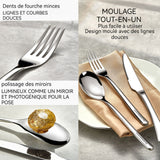 couverts de table 6 personnes 24 pièces en acier inoxydable avec couteau fourchette cuillère set couverts de table lave-vaisselle