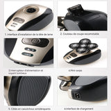Tondeuse 5 en 1 ensemble de rasoir électrique étanche et rechargeable pour hommes professionnel et multifonctionnel tondeuse barbe