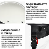 asque de vélo 30cmx28cm taille casque trottinette electrique pour adultes et jeunes casque pour vélo électrique casque de sécurit
