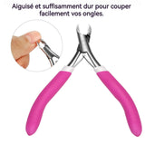 oupe-ongles 8,8x7,5cm peaux morte ciseaux cuticules en t lame tranchante poignée antidérapante ressort intégré acier inoxydable
