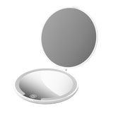 Miroir Grossissant 1x/5X Rechargeable Miroir de Cosmétique Voyage Gradation 3 Couleurs Double Face LED Miroir de Portable Lumineux