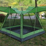 Tente de camping en plein air, double couche anti-tempête, respirante, protection solaire pour plusieurs personnes, automatique