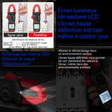 Multimètre numérique Pince Haute précision Détection sans contact NCV écran LCD rétro-éclairé Protection contre les surcharges