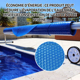 Bâche à Bulle piscine bâche solaire diamètre 300 cm piscine pour étanchéité à la poussière isolation thermique économie d'énergie